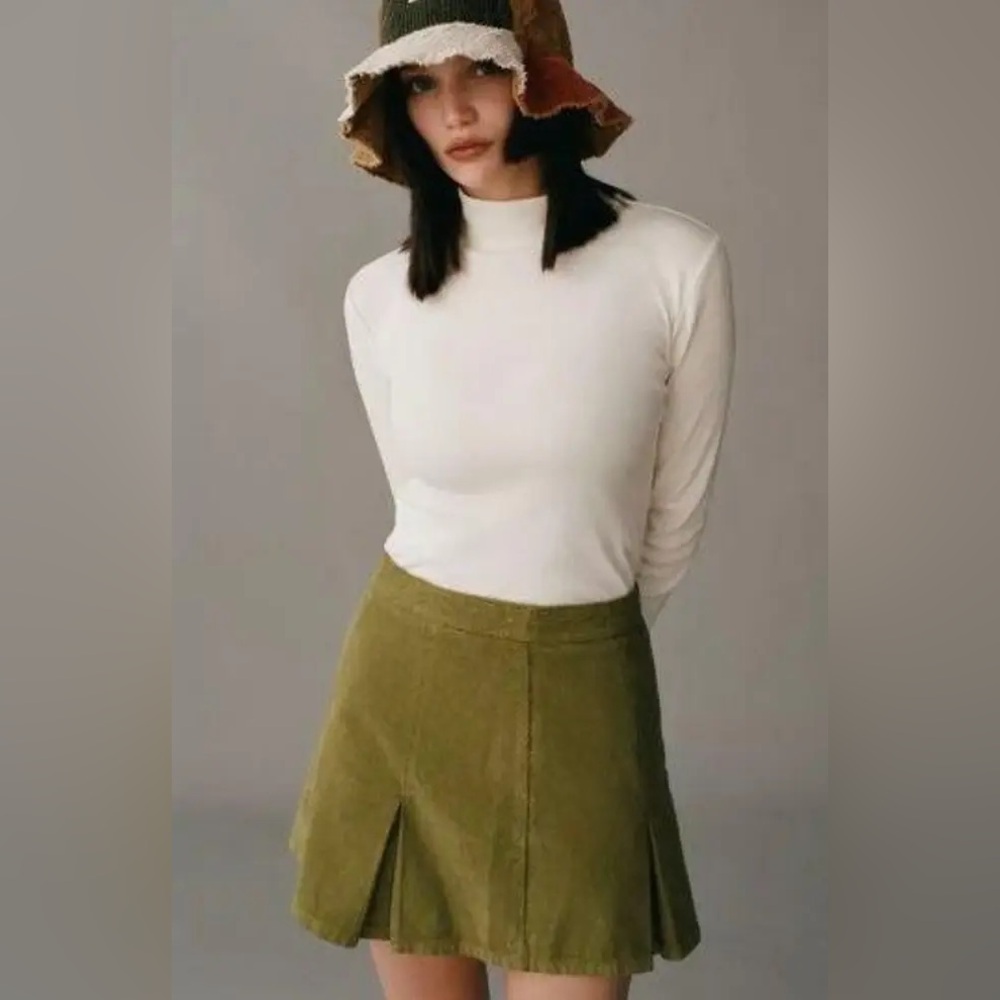 BDG Corduroy Pleated Skirt